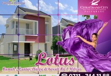 Lotus Rumah 2 Lantai Dibawah Rp 1 Miliyar Satu-Satunya di CitraGrand City