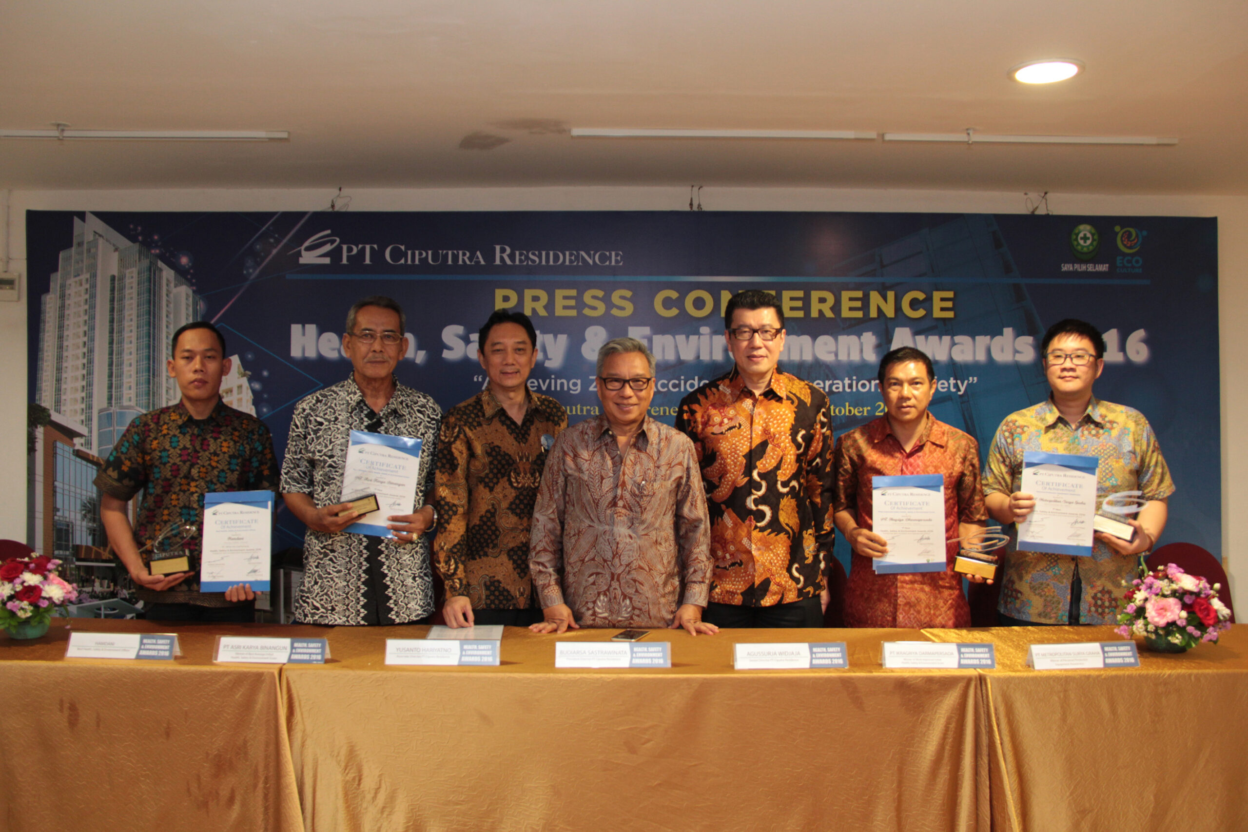 PT Ciputra Residence Kembali Menggelar Health, Safety & Environment Awards 2016