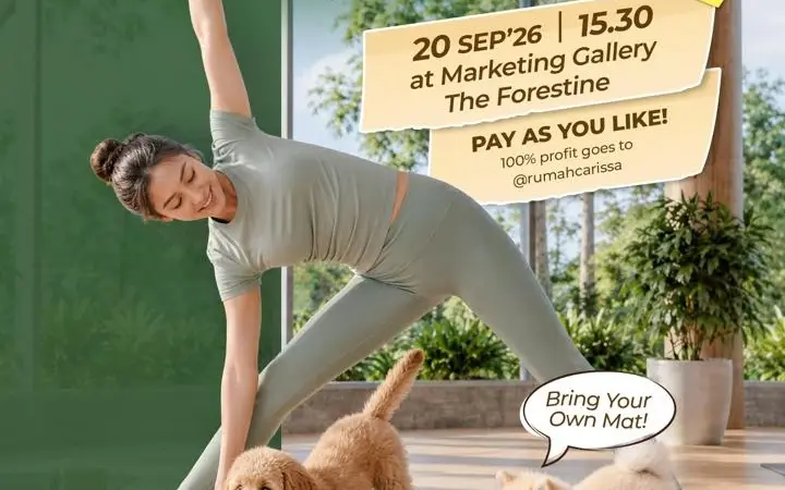 Poster Pawfect Puppy Pilates with Beyond Bliss di The Forestine, 20 September 2026
