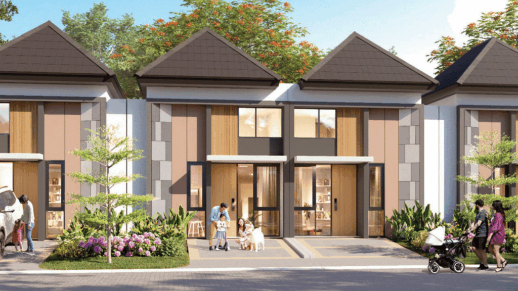 Ilustrasi rumah 1 lantai tipe Origin di cluster Elaia CitraGarden Serpong