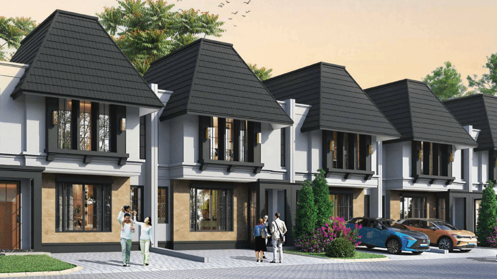 Ilustrasi rumah 2 lantai tipe Jorvis 7 di cluster Jorvis CitraGarden Serpong
